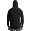 Wrangler mens Long Sleeve Sun Protection Hoodie(Black)