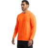 Wrangler mens Long Sleeve Sun Protection Hoodie(Orange)