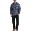 Wrangler mens Masonry Hooded Jacket(Blue Black Plaid)