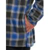 Wrangler mens Masonry Hooded Jacket(Blue Black Plaid)