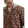 Wrangler mens Masonry Hooded Jacket(Chocolate Burgundy Plaid)