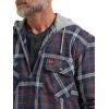 Wrangler mens Masonry Hooded Jacket(Ink Red Plaid)