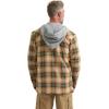 Wrangler mens Masonry Hooded Jacket(Tan Orange Plaid)