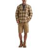 Wrangler mens Masonry Hooded Jacket(Tan Orange Plaid)