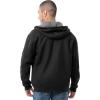 Wrangler mens Thermal Sherpa Zip Hoodie(Black Heather/Grey)
