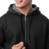 Wrangler mens Thermal Sherpa Zip Hoodie(Black Heather/Grey)