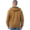Wrangler mens Thermal Sherpa Zip Hoodie(Duck Heather Brown/Dark Brown)