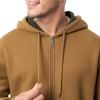 Wrangler mens Thermal Sherpa Zip Hoodie(Duck Heather Brown/Dark Brown)