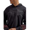 Wrangler mens X Hot Wheels™ Logo Flame Hoodie(Black)