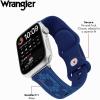 Wrangler® “Aztec Trail” Silicone Band for Apple Watch®, Western Aztec Pattern, Fits all Apple Watch® Series and Sizes(Blue)