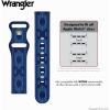 Wrangler® “Aztec Trail” Silicone Band for Apple Watch®, Western Aztec Pattern, Fits all Apple Watch® Series and Sizes(Blue)