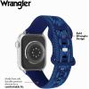 Wrangler® “Aztec Trail” Silicone Band for Apple Watch®, Western Aztec Pattern, Fits all Apple Watch® Series and Sizes(Blue)