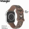 Wrangler® “Aztec Trail” Silicone Band for Apple Watch®, Western Aztec Pattern, Fits all Apple Watch® Series and Sizes(Brown)