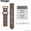 Wrangler® “Aztec Trail” Silicone Band for Apple Watch®, Western Aztec Pattern, Fits all Apple Watch® Series and Sizes(Brown)