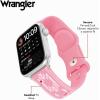 Wrangler® “Aztec Trail” Silicone Band for Apple Watch®, Western Aztec Pattern, Fits all Apple Watch® Series and Sizes(Pink)