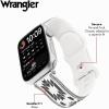 Wrangler® “Aztec Trail” Silicone Band for Apple Watch®, Western Aztec Pattern, Fits all Apple Watch® Series and Sizes(White)