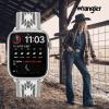 Wrangler® “Aztec Trail” Silicone Band for Apple Watch®, Western Aztec Pattern, Fits all Apple Watch® Series and Sizes(White)