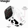 Wrangler® “Cowhide Classic” Silicone Band for Apple Watch, White with Black Print, Fits all Apple Watch® Series and Sizes
