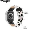 Wrangler® “Ranch Rider” Calf Hair Studded Band for Apple Watch®, Western Leather, Fits all Apple Watch® Series and Sizes(Black & White)