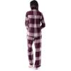 Wrangler womens Long Sleeve Flannel Top and Pant Pajama Set(Block Plaid)