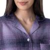 Wrangler womens Long Sleeve Flannel Top and Pant Pajama Set(Lilac Ombre Plaid)