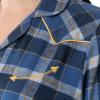 Wrangler womens Mid-length Flannel Sleep Shirtdress(Blue Plaid)