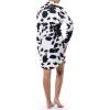 Wrangler womens Mid-length Flannel Sleep Shirtdress(Cow Print)