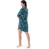 Wrangler womens Mid-length Flannel Sleep Shirtdress(Deep Teal Horse Toss)