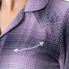 Wrangler womens Mid-length Flannel Sleep Shirtdress(Lilac Ombre Plaid)