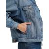 Wrangler womens Relaxed Fit Girlfriend Denim Jacket(Mojave Blue)