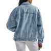 Wrangler womens Relaxed Fit Girlfriend Denim Jacket(Moonchild)