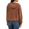 Wrangler womens Retro Cropped Hoodie Sweatshirt(Cacao Nibs)