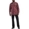 ATG Mens Campsite Button-Down Plaid Shirt(Carnelian)
