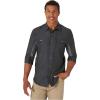 ATG by Wrangler Men’s Long Sleeve Mixed Material Shirt(Black)