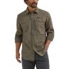ATG by Wrangler Men’s Long Sleeve Mixed Material Shirt(Bungee Cord)