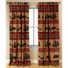 CARSTENS, INC. Plush Fleece Curtain Panel Set, Wrangler Western Collection, 2 Panels (54″ x 84″ Each), Blue Buffalo Plaid(Bear Trail)