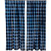CARSTENS, INC. Plush Fleece Curtain Panel Set, Wrangler Western Collection, 2 Panels (54″ x 84″ Each), Blue Buffalo Plaid(Blue Buffalo Plaid)