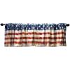 Carstens, Inc. Carstens Wrangler Stars & Stripes USA American Flag Curtain 80×15 Window Valence, White