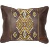 Carstens, Inc. Diamond River Southwestern Faux Leather 16×20 Throw Pillow, Brown