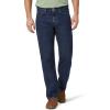 Wrangler Authentics Mens Classic 5-Pocket Relaxed Fit Cotton Jean(Dark Rinse)