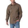 Wrangler Authentics Men’s Long Sleeve Classic Woven Shirt(Teak Heather)