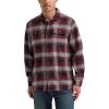 Wrangler Authentics Men’s Long Sleeve Flannel Shirt Jacket(Syrah Plaid)