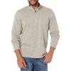 Wrangler Authentics Men’s Long Sleeve Fleece Quarter-Zip(Light Heather Gray)