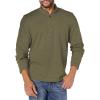 Wrangler Authentics Men’s Long Sleeve Fleece Quarter-Zip(Olive Night)