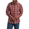 Wrangler Authentics Men’s Long Sleeve Plaid Woven Shirt(Sable Plaid)
