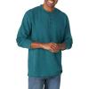 Wrangler Authentics Men’s Long Sleeve Waffle Henley(Atlantic Deep Heather)