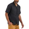 Wrangler Authentics Men’s Short Sleeve Camp Shirt(Caviar)