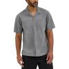 Wrangler Authentics Men’s Short Sleeve Camp Shirt(Gargoyle)
