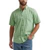 Wrangler Authentics Men’s Short Sleeve Classic Plaid Shirt(Forest Shade)