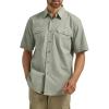 Wrangler Authentics mens Short Sleeve Classic Woven Shirt(Sea Spray Chambray)